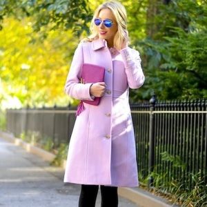 J.Crew Double Cloth “Lady Day” Coat - Lilac Pink